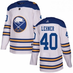 Mens Adidas Buffalo Sabres 40 Robin Lehner Authentic White 2018 Winter Classic NHL Jersey 