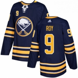 Mens Adidas Buffalo Sabres 9 Derek Roy Authentic Navy Blue Home NHL Jersey 