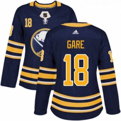 Womens Adidas Buffalo Sabres 18 Danny Gare Premier Navy Blue Home NHL Jersey 