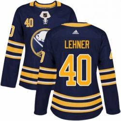 Womens Adidas Buffalo Sabres 40 Robin Lehner Premier Navy Blue Home NHL Jersey 