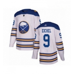 Youth Adidas Buffalo Sabres 9 Jack Eichel Authentic White 2018 Winter Classic NHL Jersey 