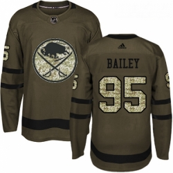 Youth Adidas Buffalo Sabres 95 Justin Bailey Authentic Green Salute to Service NHL Jersey 