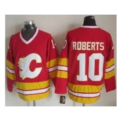 Calgary Flames #10 Gary Roberts Red CCM Throwback Stitched NHL Jersey