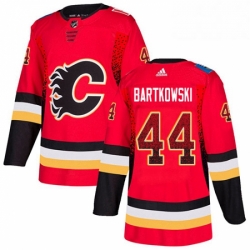 Mens Adidas Calgary Flames 44 Matt Bartkowski Authentic Red Drift Fashion NHL Jersey 