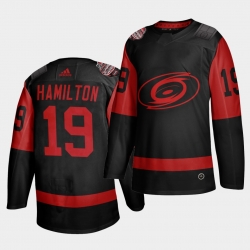 Carolina Hurricanes 19 Dougie Hamilton Black Men 2021 Stadium Series Outdoor Game Jersey