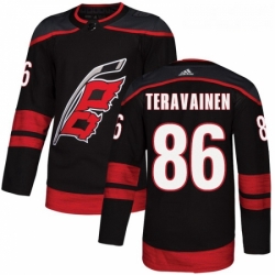 Youth Adidas Carolina Hurricanes 86 Teuvo Teravainen Premier Black Alternate NHL Jersey 