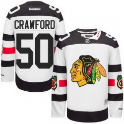 Blackhawks #50 Corey Crawford White 2016 Stadium Series Stitched NHL Jersey