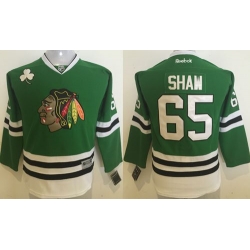 Blackhawks #65 Andrew Shaw Green Stitched Youth NHL Jersey