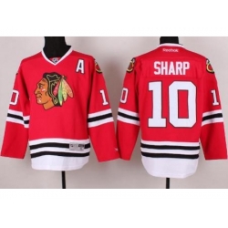 Chicago Blackhawks 10 Patrick Sharp Red NHL Jersey A PATCH