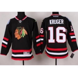 Chicago Blackhawks 16 Marcus Kruger Black 2014 Stadium Series NHL Jersey A PATCH