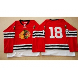 Chicago Blackhawks #18 Denis Savard Red Mitchell And Ness 1960-61 Stitched NHL Jersey