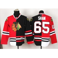 Chicago Blackhawks 65 Andrew Shaw Black Red Split NHL Jerseys