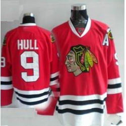 Chicago Blackhawks #9 Bobby Hull Hockey red jersey