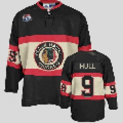 Chicago Blackhawks #9 Bobby Hull Winter Classic Black hockey Jersey