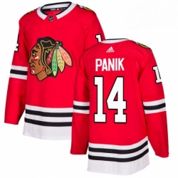 Mens Adidas Chicago Blackhawks 14 Richard Panik Authentic Red Home NHL Jersey 