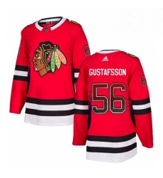 Mens Adidas Chicago Blackhawks 56 Erik Gustafsson Authentic Red Drift Fashion NHL Jersey 