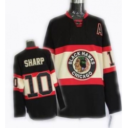 RBK Chicago Blackhawks New Third jersey #10 PATRICK SHARP black