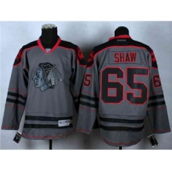 nhl jerseys chicago blackhawks #65 shaw grey