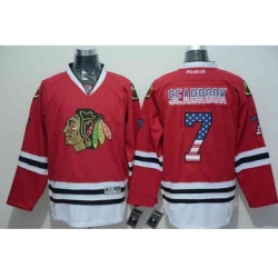 nhl jerseys chicago blackhawks #7 seabrook red[national flag version]