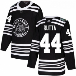 Youth Adidas Chicago Blackhawks 44 Jan Rutta Authentic Black 2019 Winter Classic NHL Jersey 