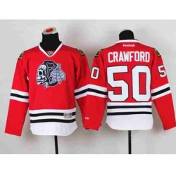 youth nhl jerseys chicago blackhawks #50 crawford red-1[the skeleton head]