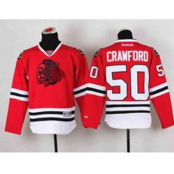 youth nhl jerseys chicago blackhawks #50 crawford red[the skeleton head]