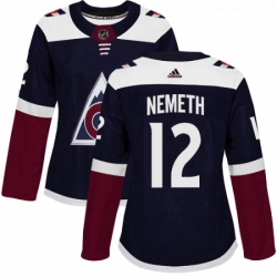 Womens Adidas Colorado Avalanche 12 Patrik Nemeth Authentic Navy Blue Alternate NHL Jersey 