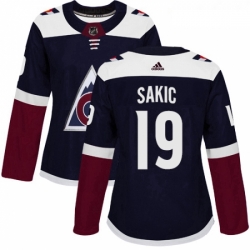 Womens Adidas Colorado Avalanche 19 Joe Sakic Premier Navy Blue Alternate NHL Jersey 