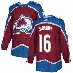 Youth Adidas Colorado Avalanche 16 Nikita Zadorov Authentic Burgundy Red Home NHL Jersey 