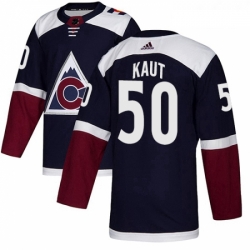 Youth Adidas Colorado Avalanche 50 Martin Kaut Authentic Navy Blue Alternate NHL Jerse