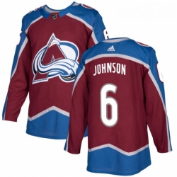 Youth Adidas Colorado Avalanche 6 Erik Johnson Premier Burgundy Red Home NHL Jersey 