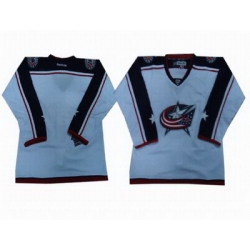 Columbus Blue Jackets blank white jerseys