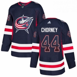 Mens Adidas Columbus Blue Jackets 44 Taylor Chorney Authentic Navy Blue Drift Fashion NHL Jersey 