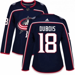 Womens Adidas Columbus Blue Jackets 18 Pierre Luc Dubois Premier Navy Blue Home NHL Jersey 