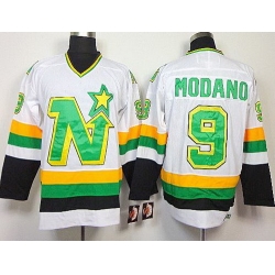 Dallas Stars 9 Mike Modano White NHL Jerseys