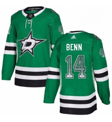 Mens Adidas Dallas Stars 14 Jamie Benn Authentic Green Drift Fashion NHL Jersey 