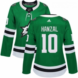 Womens Adidas Dallas Stars 10 Martin Hanzal Premier Green Home NHL Jersey 