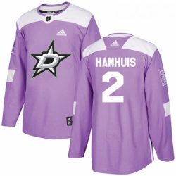 Youth Adidas Dallas Stars 2 Dan Hamhuis Authentic Purple Fights Cancer Practice NHL Jersey 