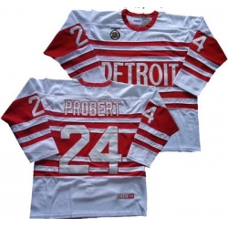 Detroit Red Wings #24 Nick probert white throwback ccm jerseys