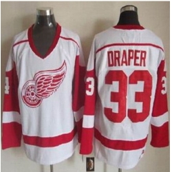 Detroit Red Wings #33 Kris Draper White CCM Throwback Stitched NHL Jersey