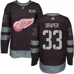 Mens Adidas Detroit Red Wings 33 Kris Draper Premier Black 1917 2017 100th Anniversary NHL Jersey 