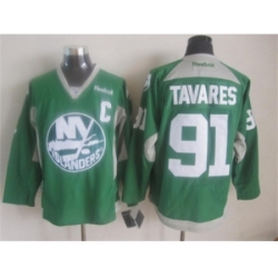 NHL New York Islanders #91 John Tavares Training green jerseys