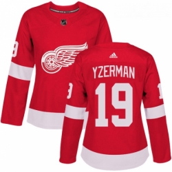 Womens Adidas Detroit Red Wings 19 Steve Yzerman Premier Red Home NHL Jersey 