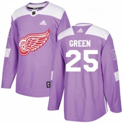 Youth Adidas Detroit Red Wings 25 Mike Green Authentic Purple Fights Cancer Practice NHL Jersey 