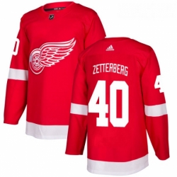 Youth Adidas Detroit Red Wings 40 Henrik Zetterberg Premier Red Home NHL Jersey 