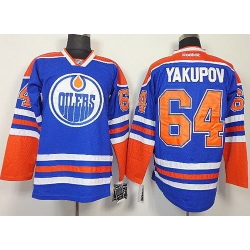 Edmonton Oilers #64 Neil Yakupov Blue NHL Jerseys