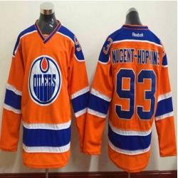 Edmonton Oilers #93 Nugent-Hopkins Orange Stitched NHL Jersey