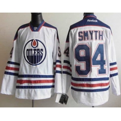 Edmonton Oilers 94 Smyth White NHL Jerseys