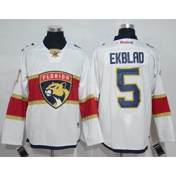 Panthers #5 Aaron Ekblad White Road Stitched NHL Jersey