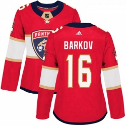 Womens Adidas Florida Panthers 16 Aleksander Barkov Premier Red Home NHL Jersey 